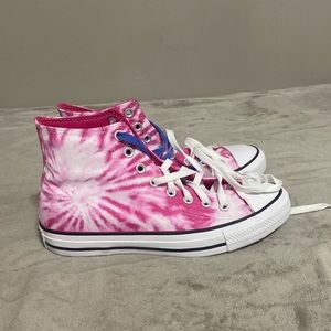 Pink tie dye Converse